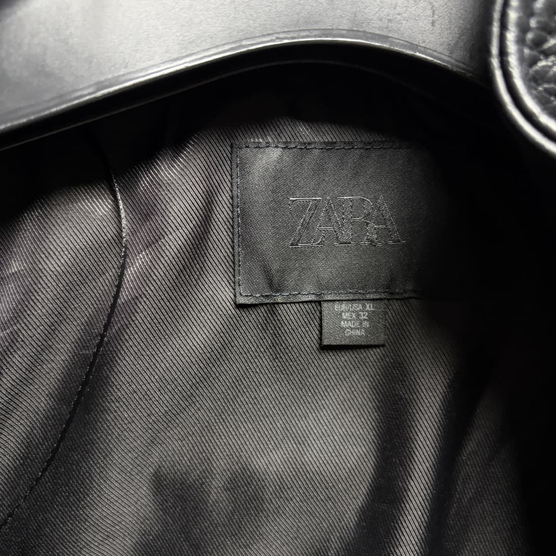 자라 포우 레더 자켓 블랙 XL 상품이미지4