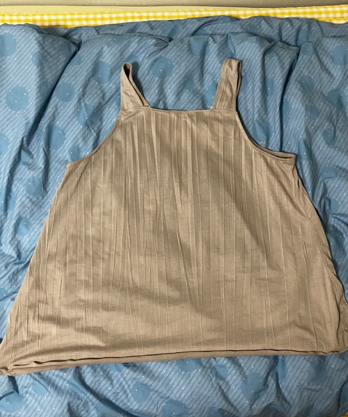 Vintage beige shirred sleveless 상품이미지3