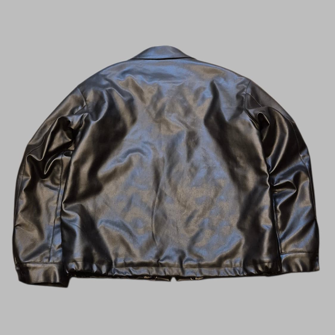 FREE(착샷잇음) 블랙 버핑레더 누빔자켓 상품이미지2