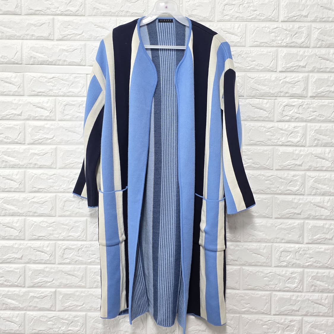 택포) 시슬리 스트라이프 롱 가디건 Free 상품이미지1