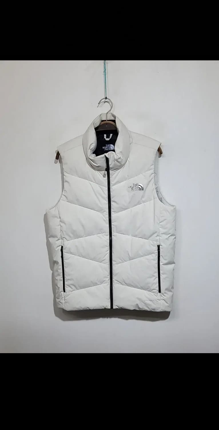 (M) 노스페이스 구스다운 패딩조끼 화이트 거위털 베스트  상품이미지1
