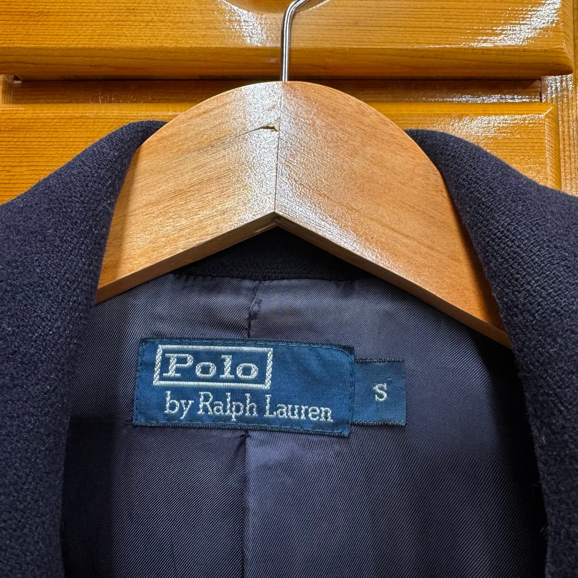 랄프로렌 폴로 네이비 멜튼울 피코트 (S)   상품이미지6