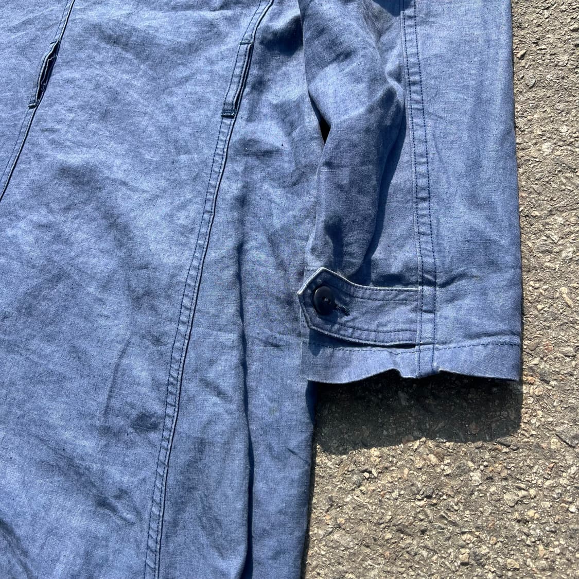 나이젤카본 40‘s 복각 리넨 프렌치워크 샵 코트 상품이미지7