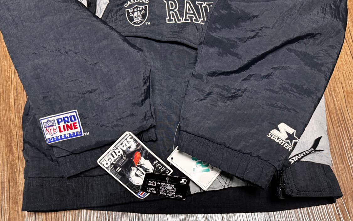  스타터 90s NFL 데드스탁 레이더스 오버핏 아노락 파카 상품이미지5