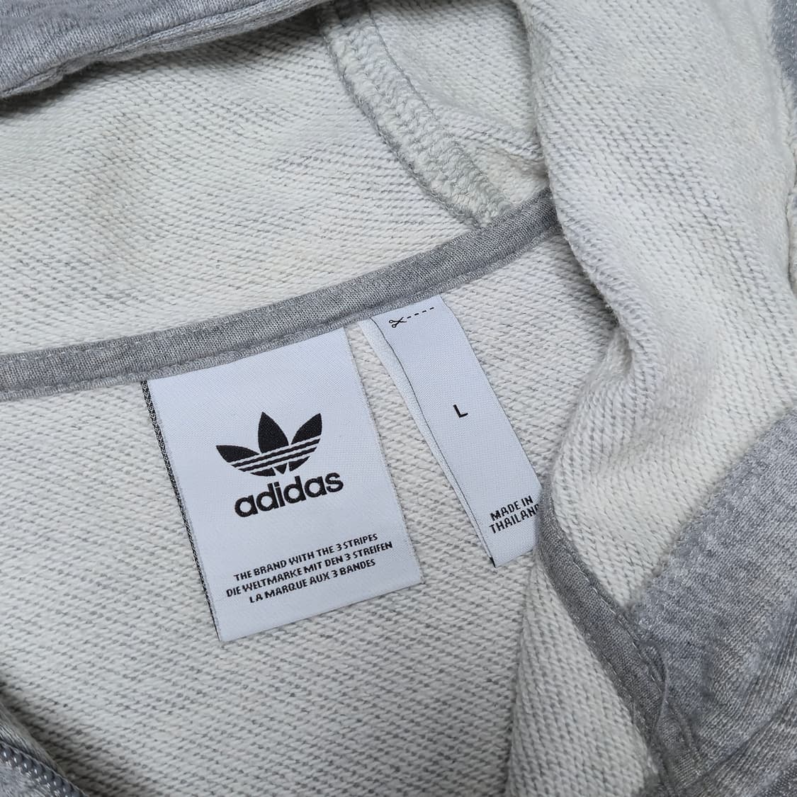 L) 아디다스 그레이 파가이안 삼선 후드집업 상품이미지5
