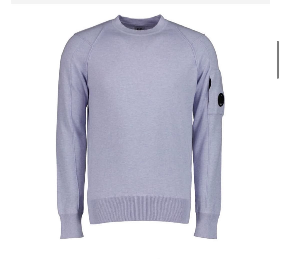 [새상품]씨피컴퍼니 CP컴퍼니 렌즈 와펜 크루넥 니트 라이트퍼플 상품이미지5