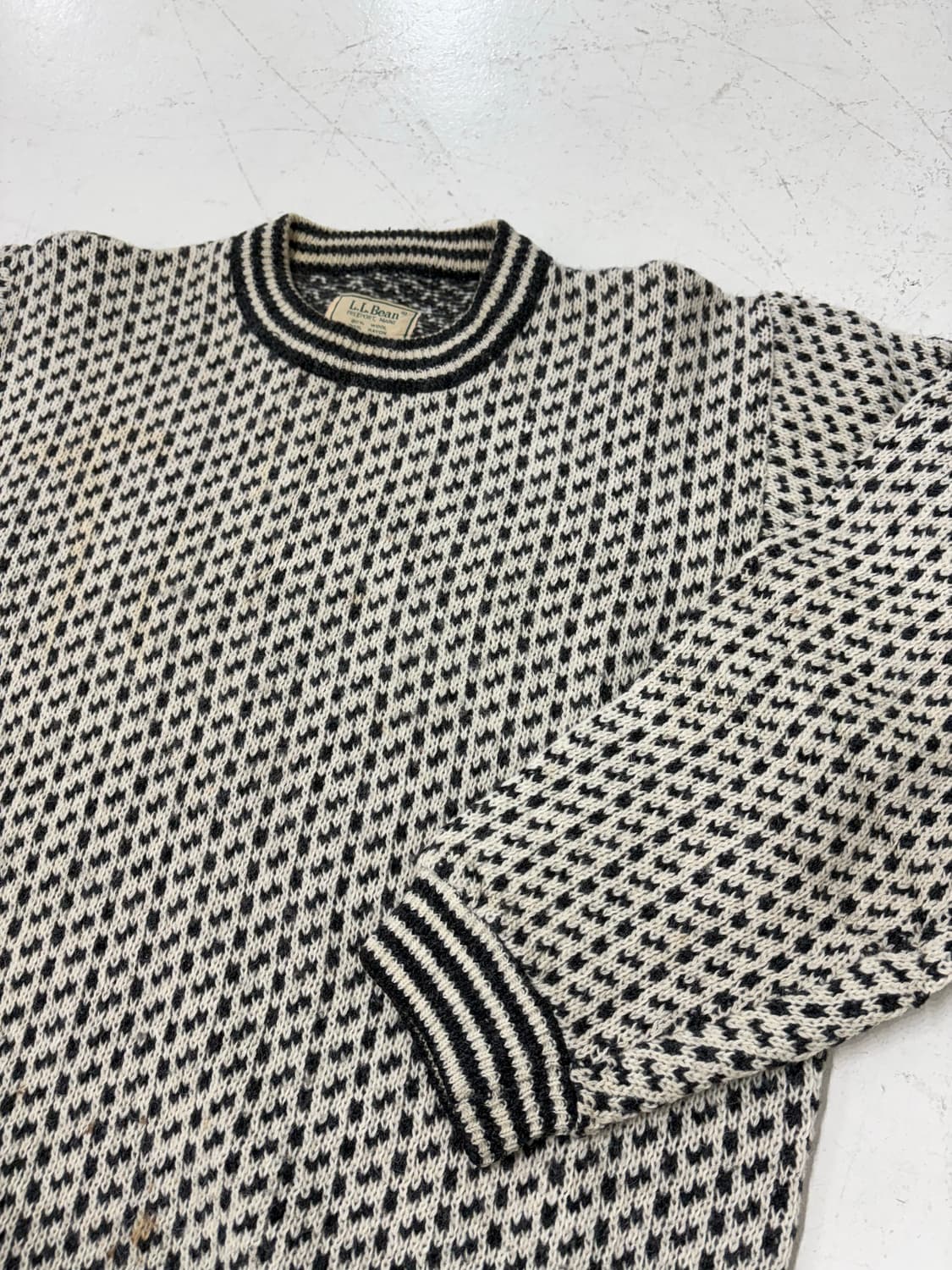 80’s LL Bean Bird eye wool Sweater. 상품이미지3