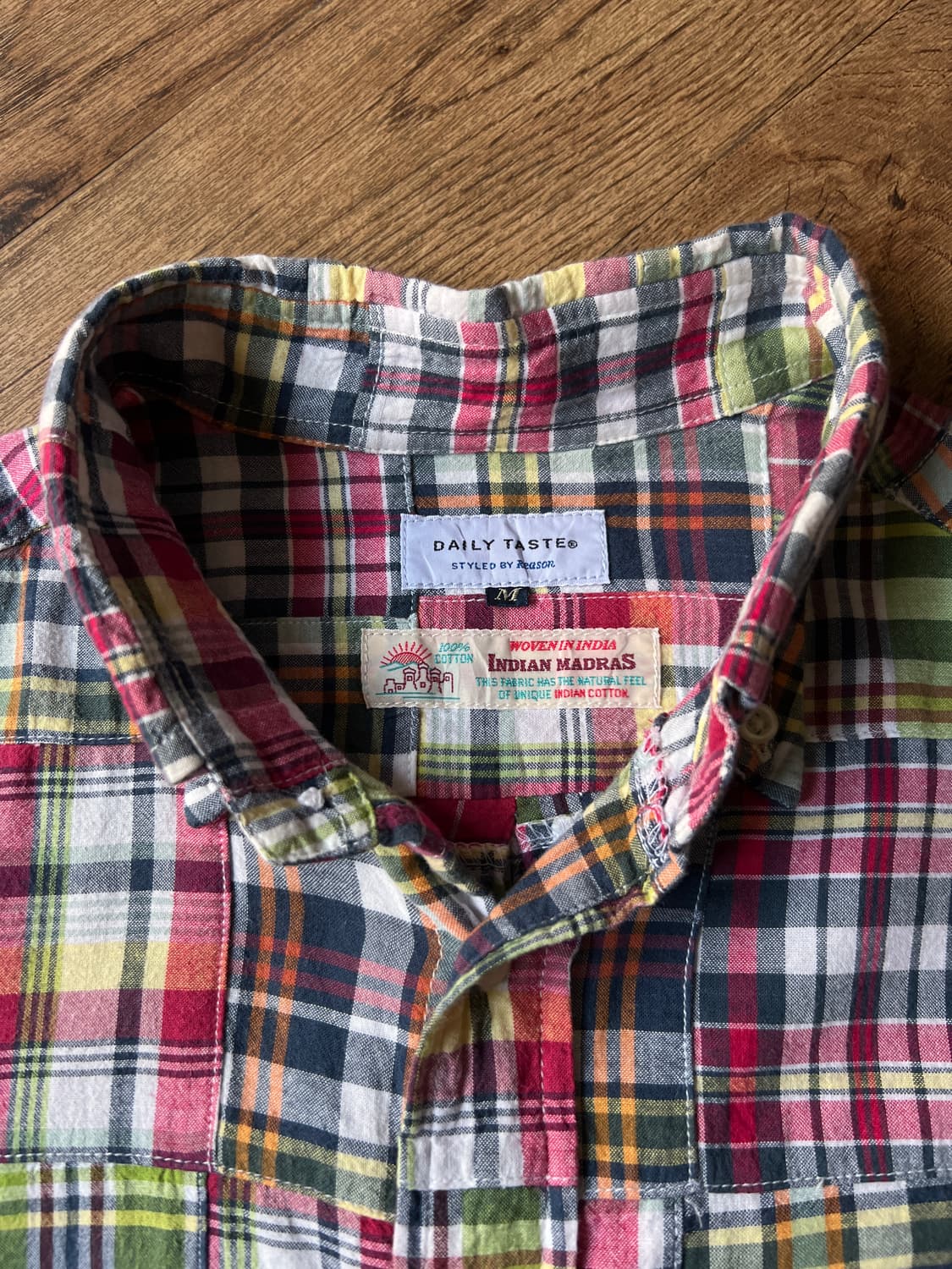 [M]인디안 마드라스 패치워크 우븐 셔츠 상품이미지2