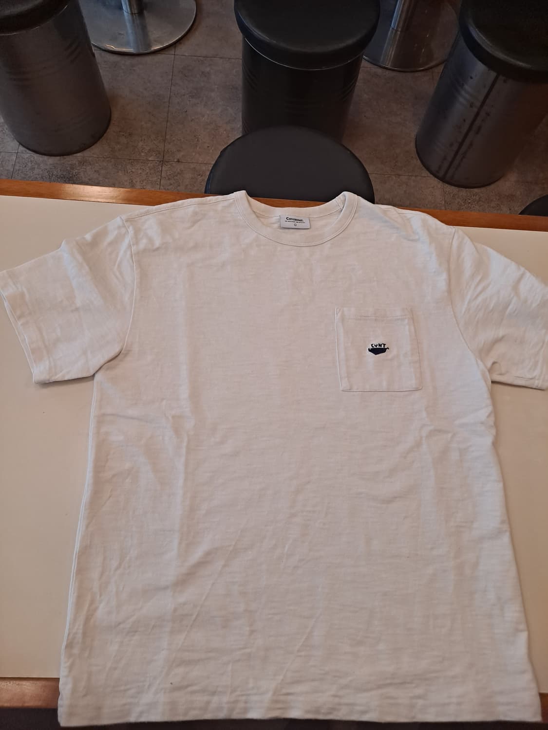 커버낫 웨일로고 슬럽 포켓반팔 에크루 L 상품이미지4