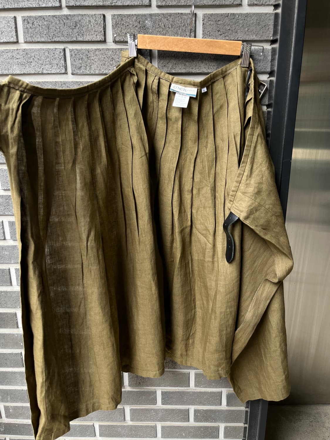 O'neil of Dublin 리넨 랩 스커트 올리브 그린 상품이미지9