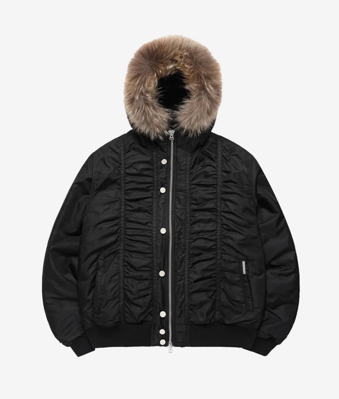 (구매) 더바이닐하우스 퍼 후드 MA-1 자켓 블랙 L 상품이미지1