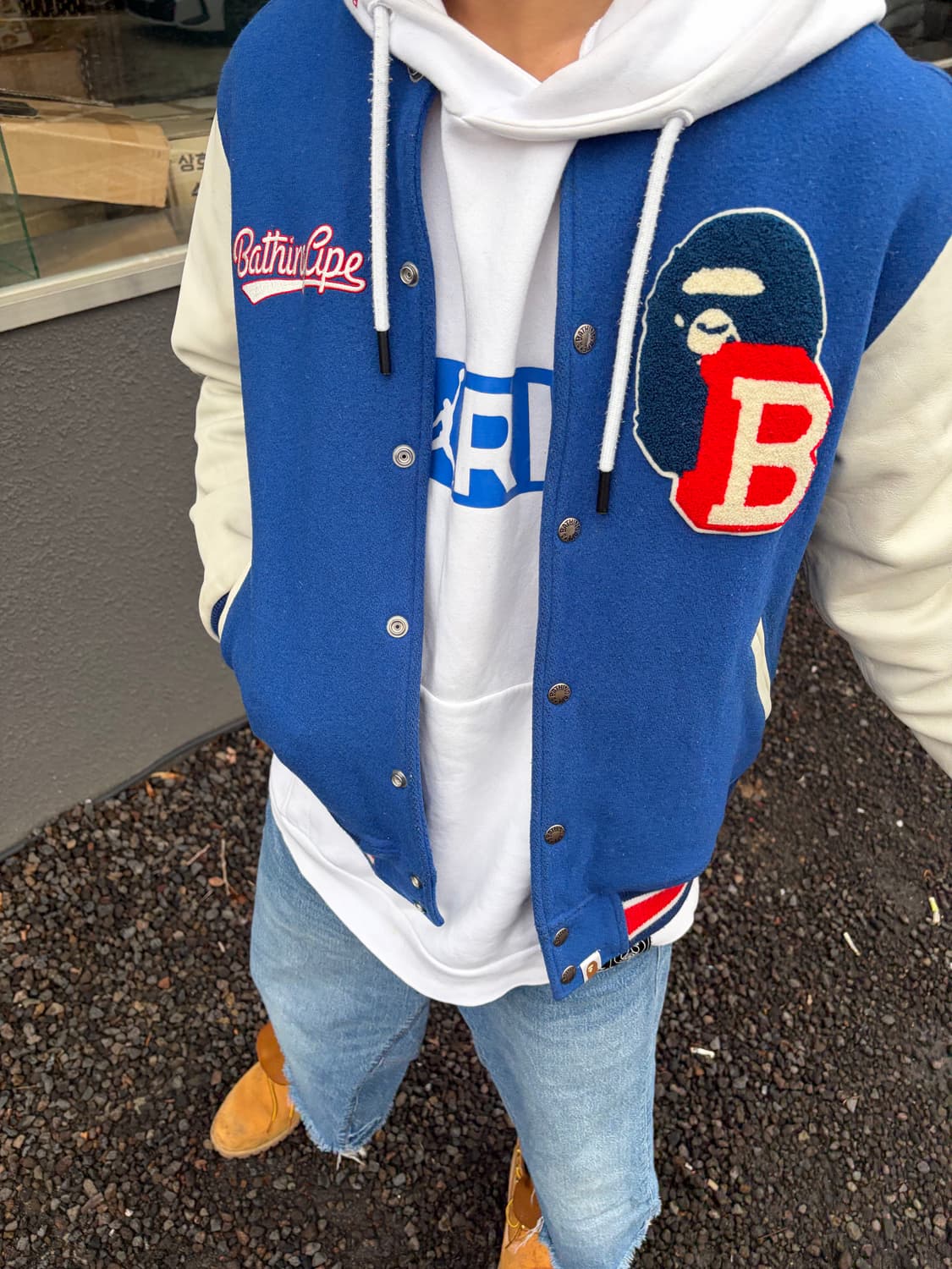 Bape 베이프 바시티 자켓 L 상품이미지3