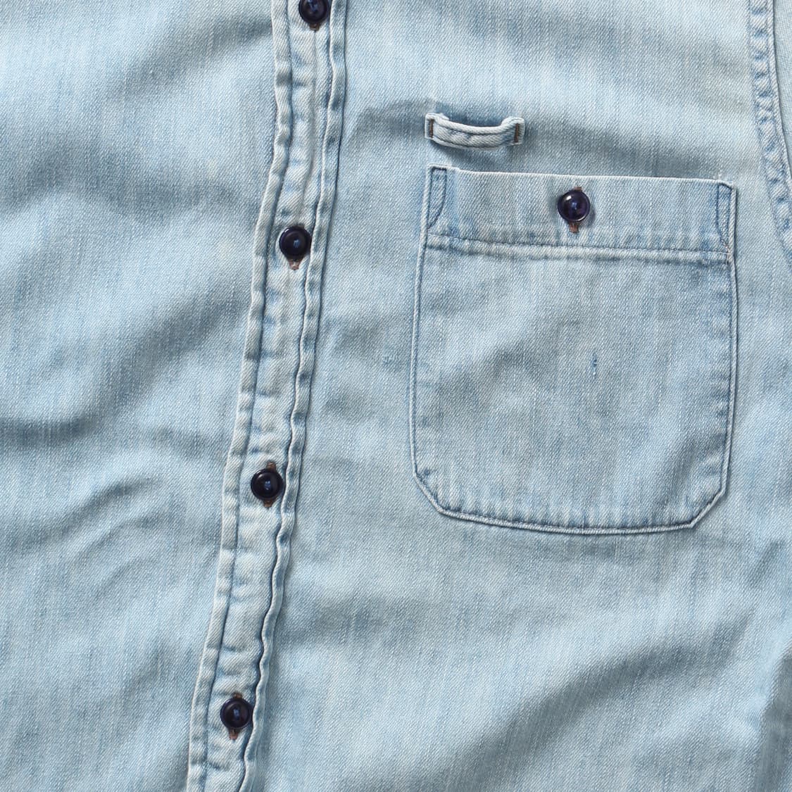 블루블루 라이트 데님 하프셔츠   상품이미지3