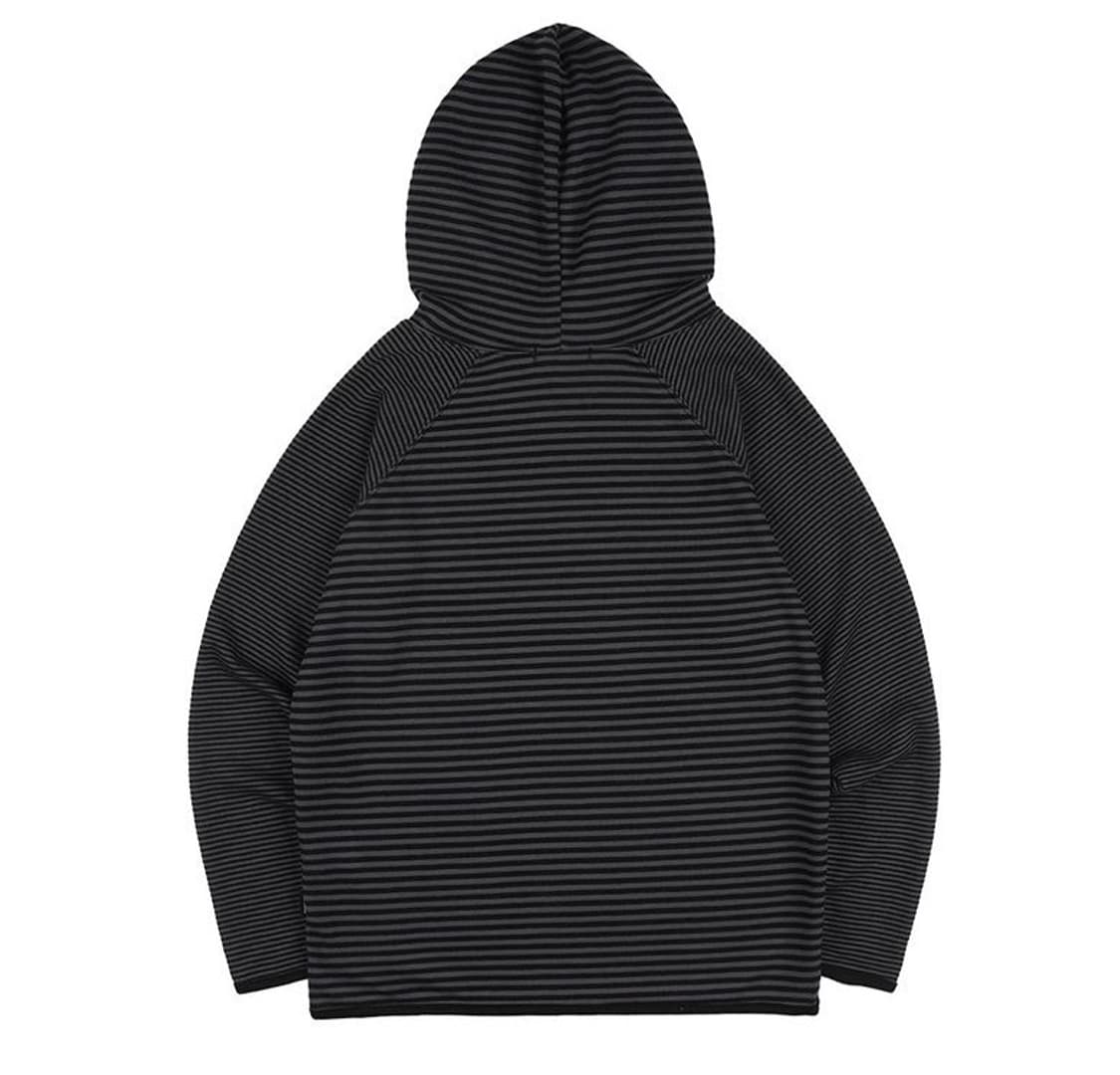 카이파이 네스트킥 키프 스트라이프 후드 롱슬리브 블랙 상품이미지2