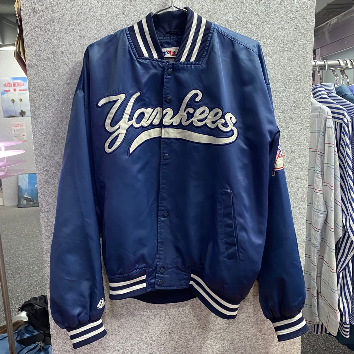 마제스틱 양키스 네이비 바시티 자켓 B4690 상품이미지2