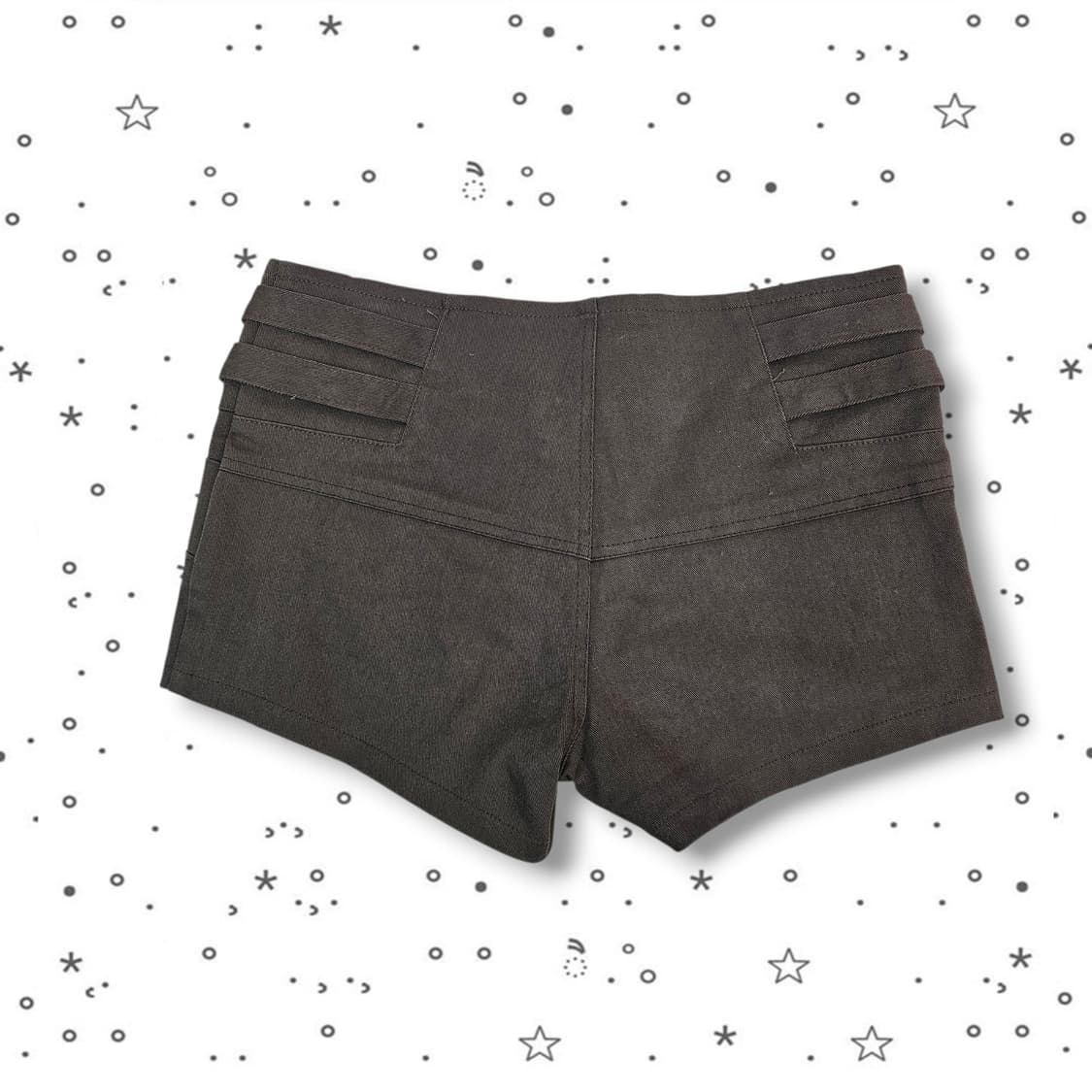  BASQUIAT 금장 버튼 카키 숏팬츠 상품이미지4