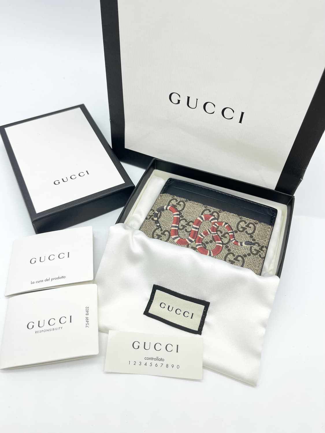 (정품) 구찌 스네이크 카드지갑 상품이미지1