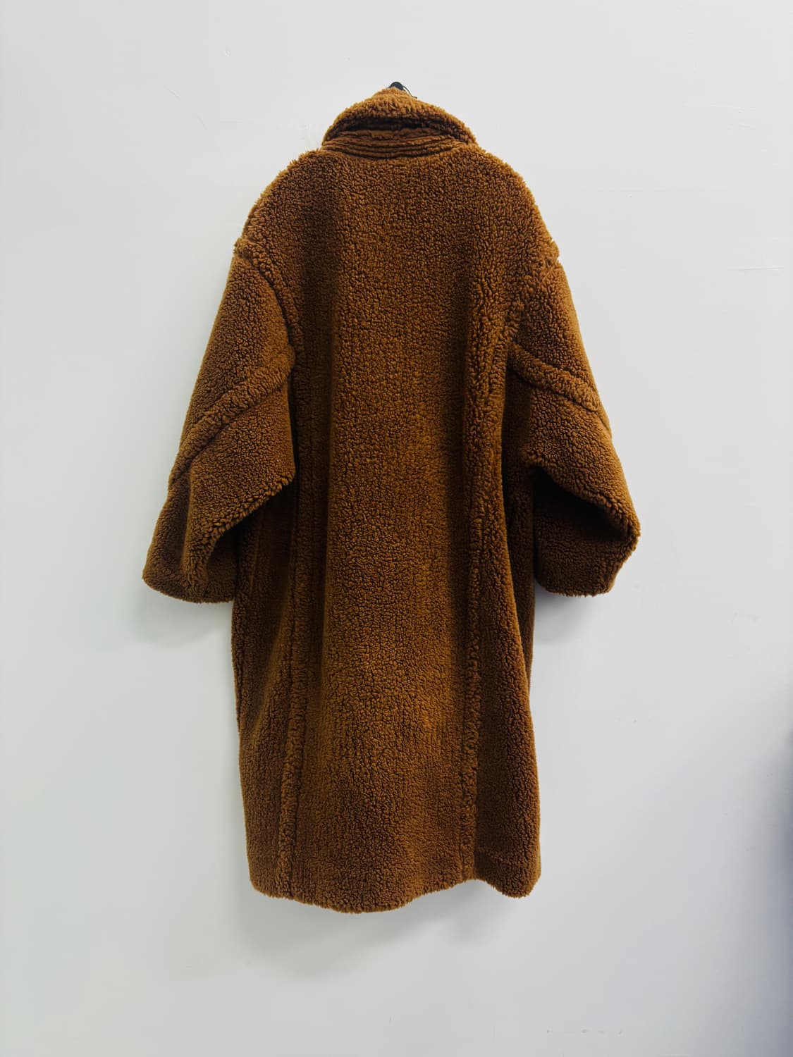 셀렉티즘(SELECTIZM) 테디베어 아이콘 롱 코트 카멜 상품이미지2