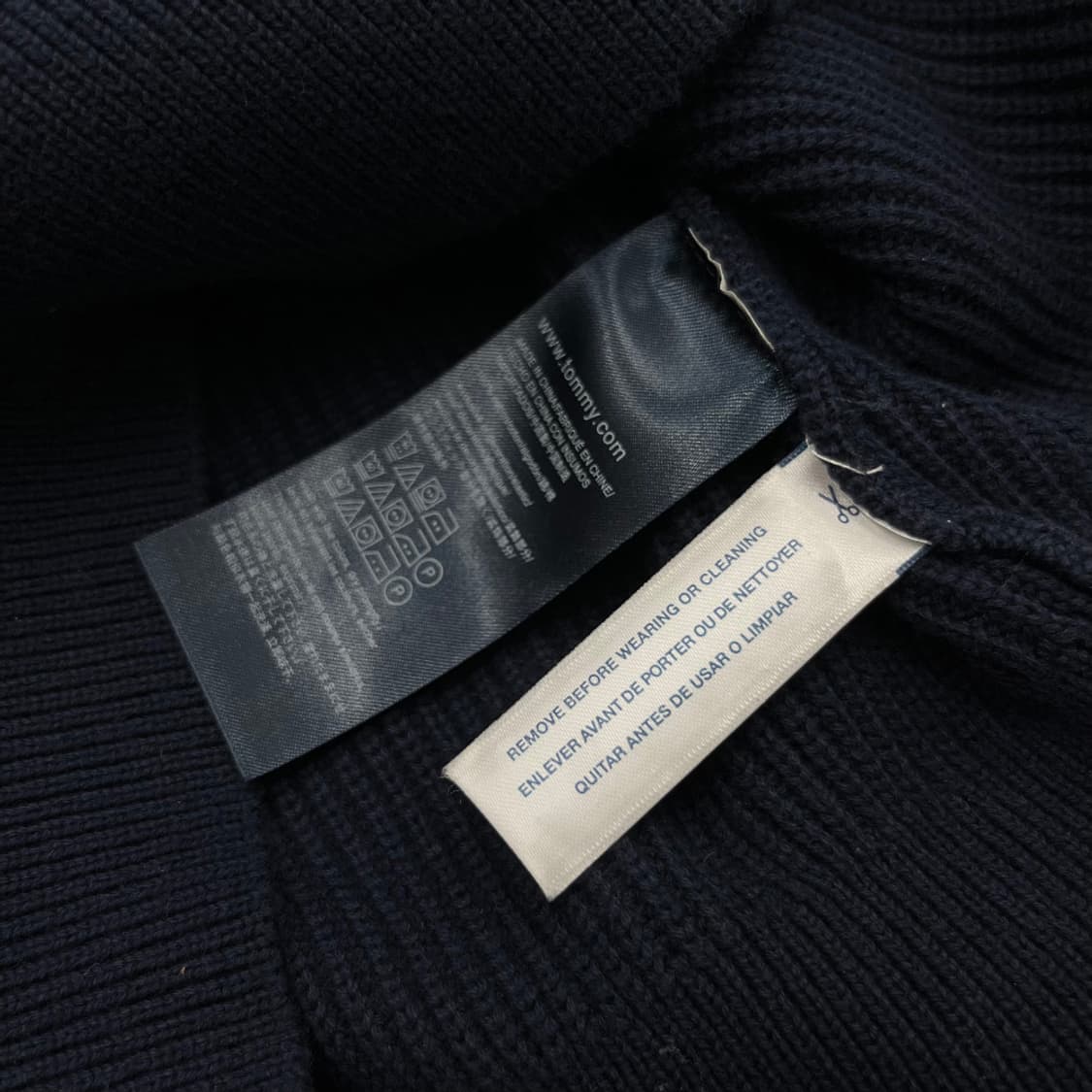 타미힐피거 레드배색 네이비 니트 XL 상품이미지6