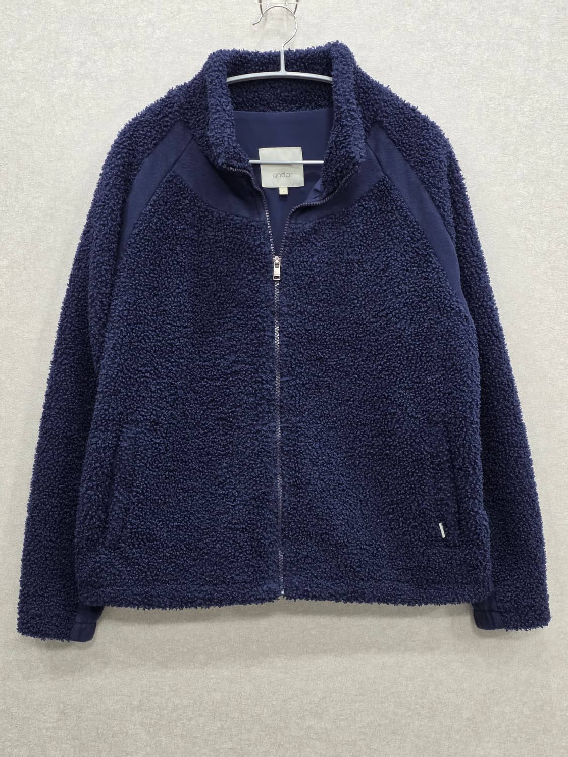 안다르(andar) 네이비 보아 플리스 자켓 상품이미지1