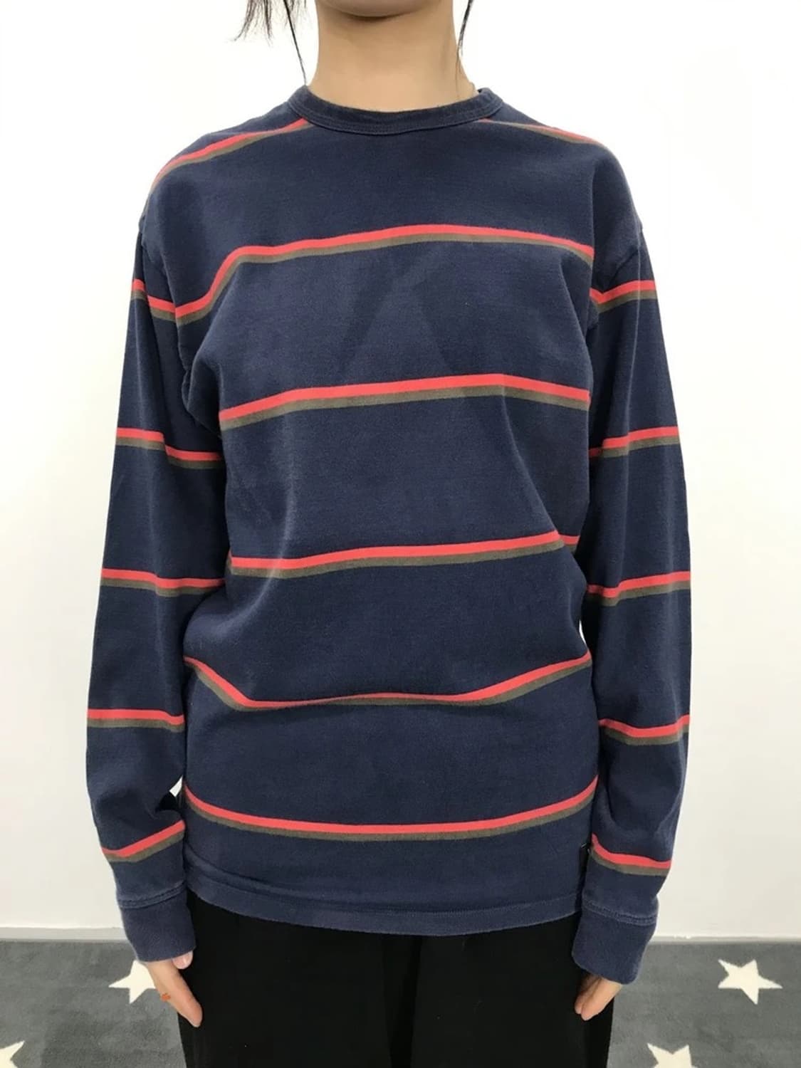 Vans Navy Stripe Long Sleeve 상품이미지1