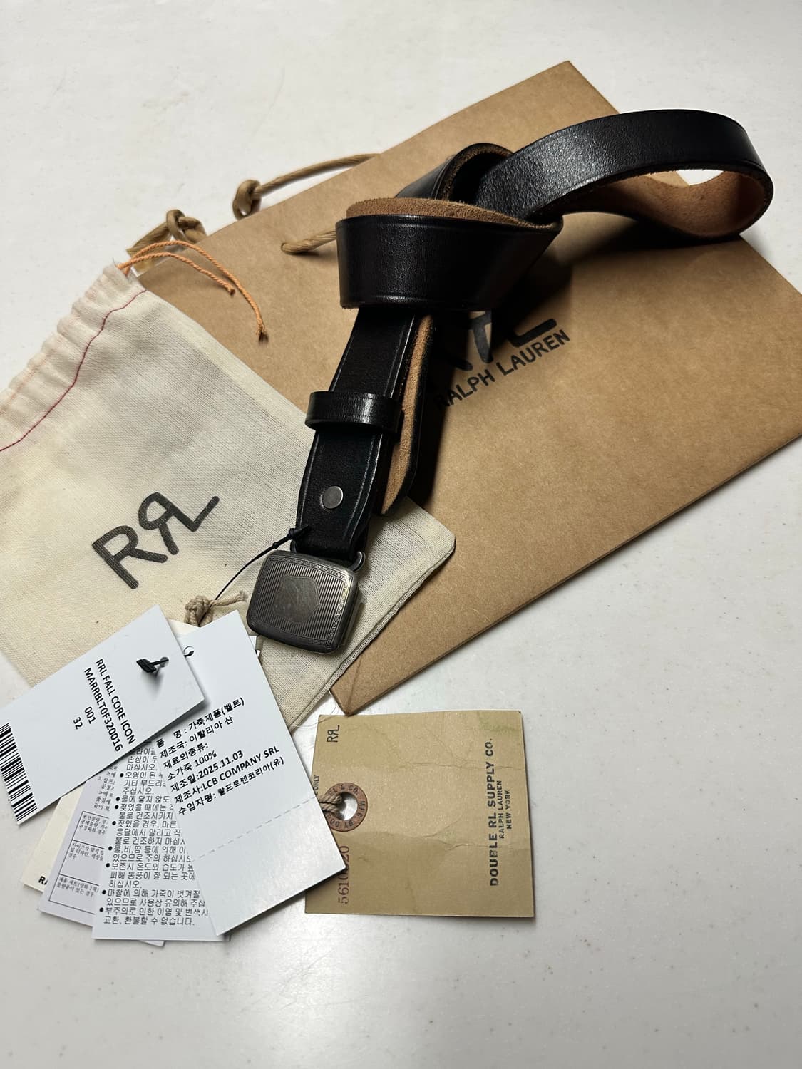 더블알엘 빈센스밸트 32사이즈 새상품 상품이미지1