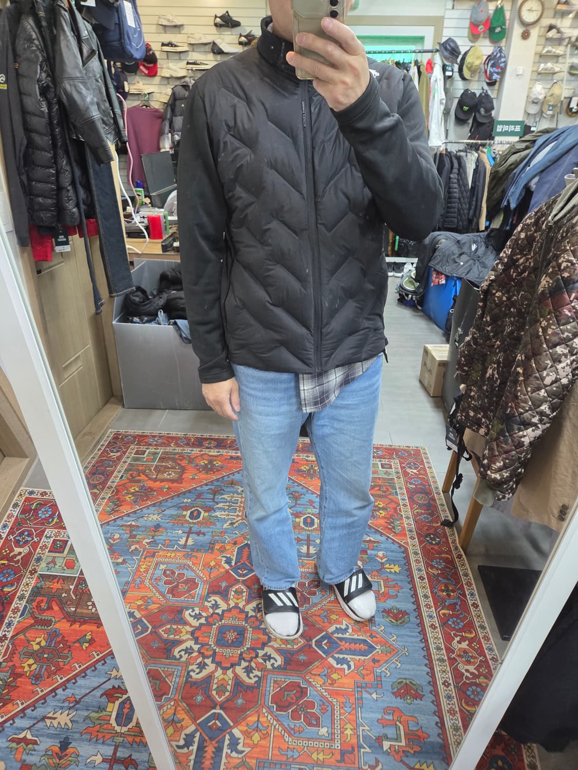 데상트 하이브리드 안감플리스 덕다운 패딩 기능성자켓 115 상품이미지6