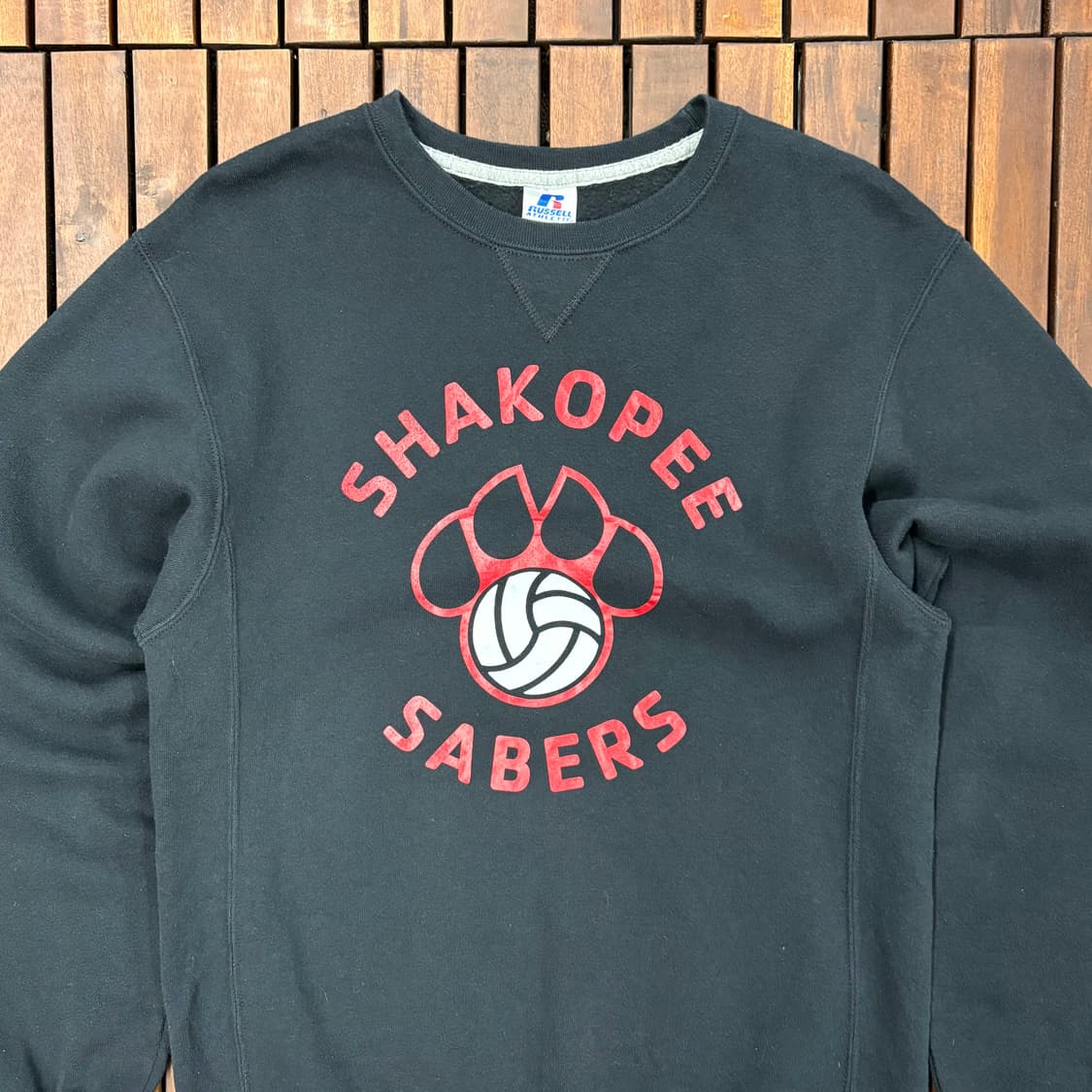 (L) 러셀 프린팅 래귤러핏 기모 맨투맨 상품이미지2