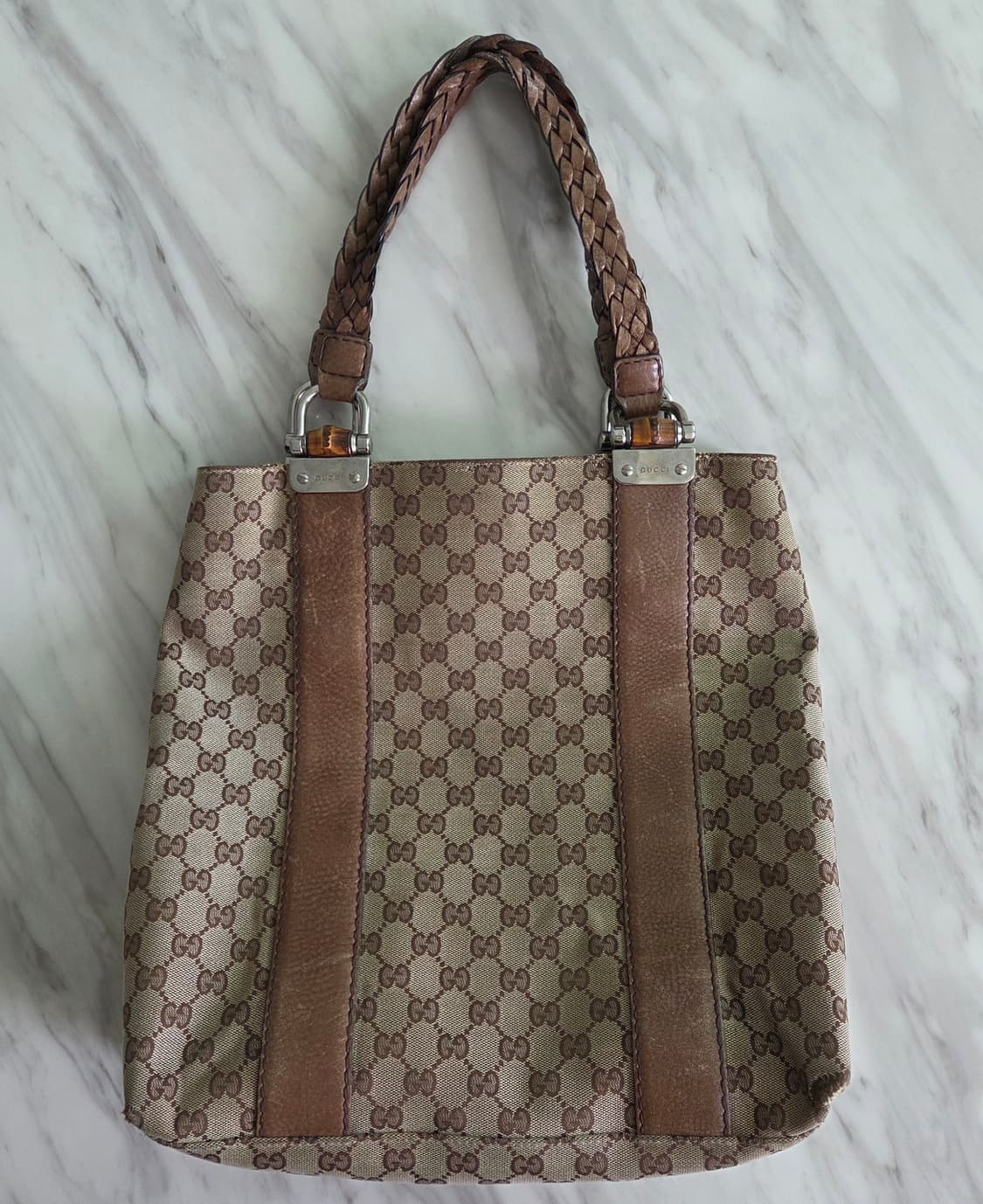 구찌 뱀부 위빙핸들 토트백 상품이미지2