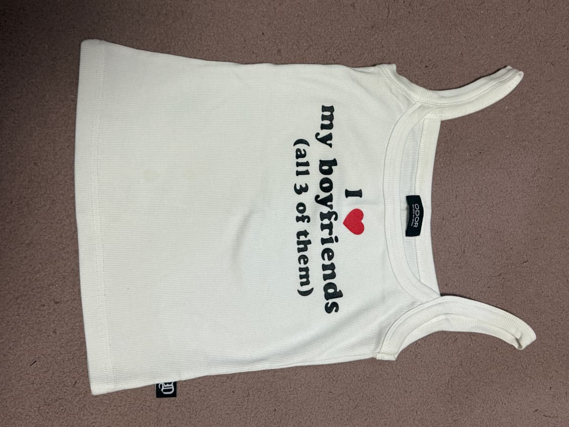 오도어 i♥️BF 슬리브 화이트 상품이미지2