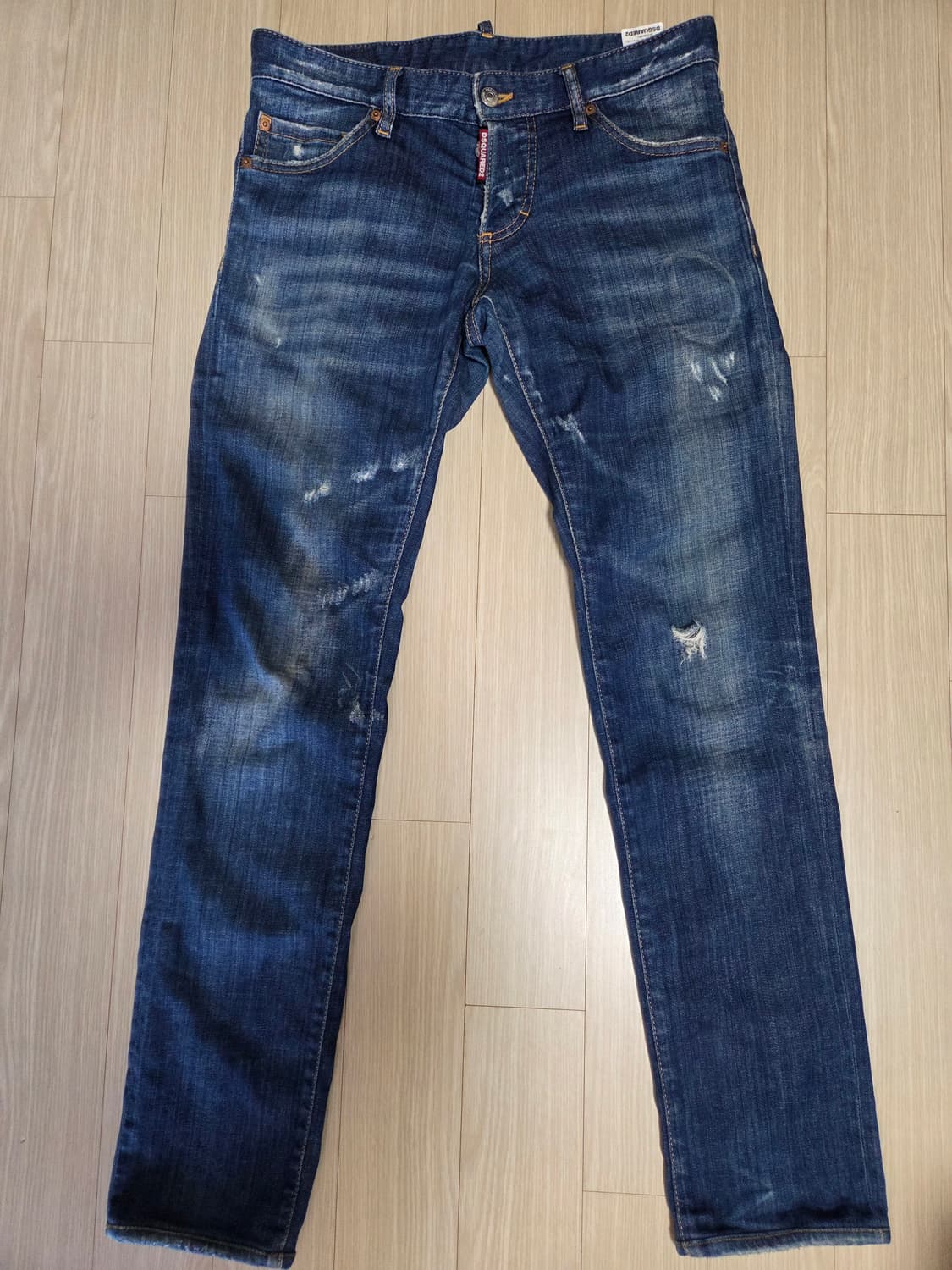 디스퀘어드 카우보이 가죽패치 데님팬츠 상품이미지1