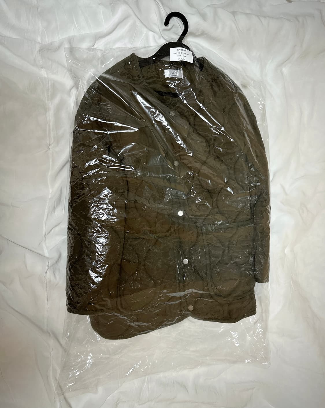 [미 시착 새 상품] 돈비레잇 퀼팅 자켓 카키  상품이미지3