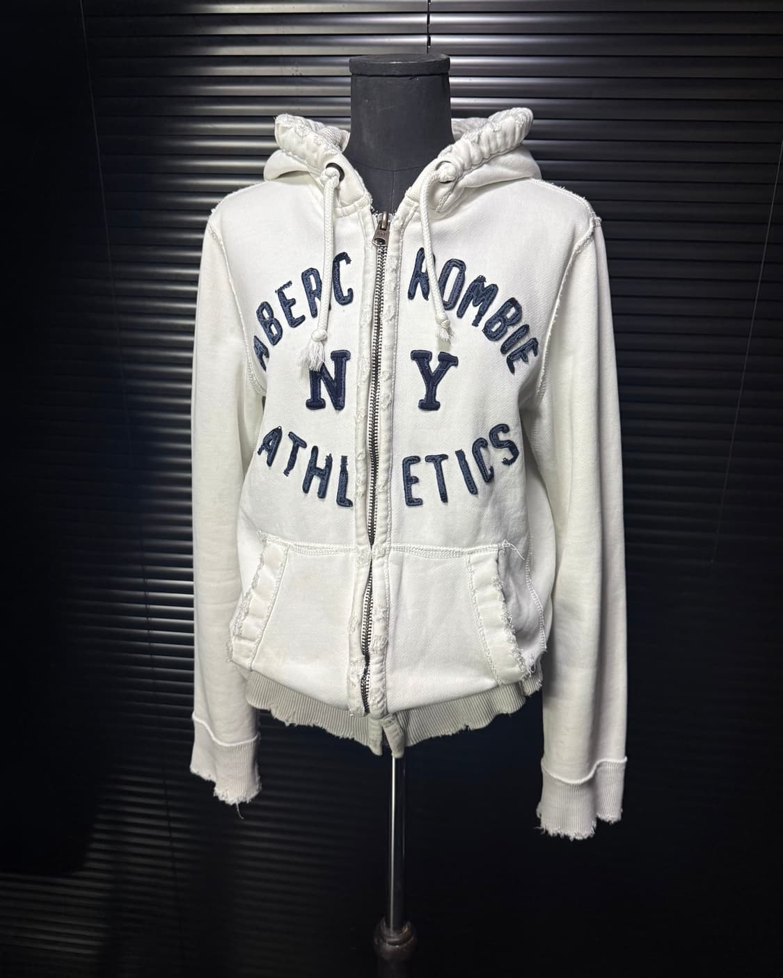 아베크롬비 정품 화이트 흰색 스웻 후드 집업 빈티지 갸루 로리걸 S 90 상품이미지1