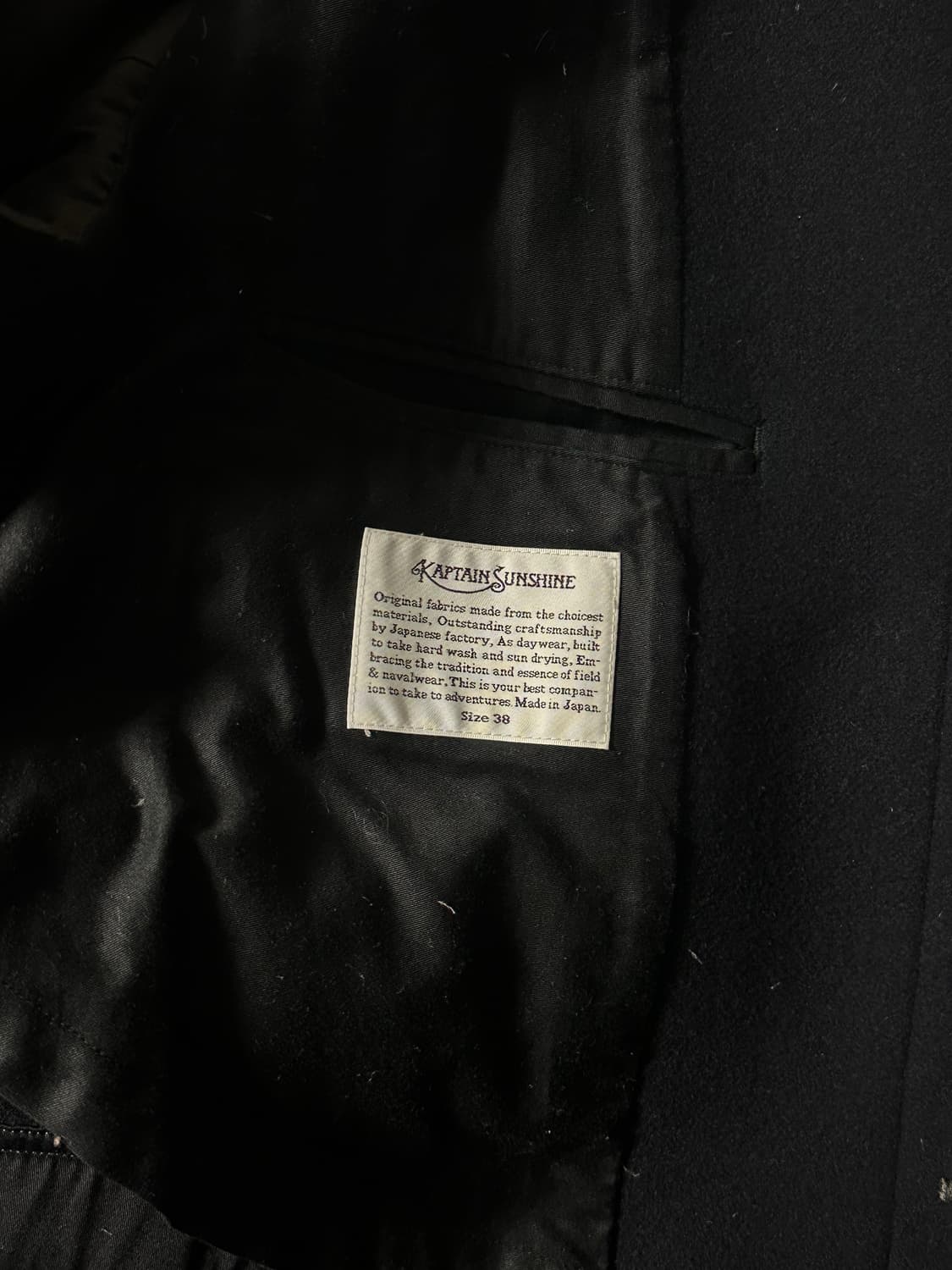 캡틴선샤인 트레블러 발마칸 코트 38사이즈 네이비 상품이미지4