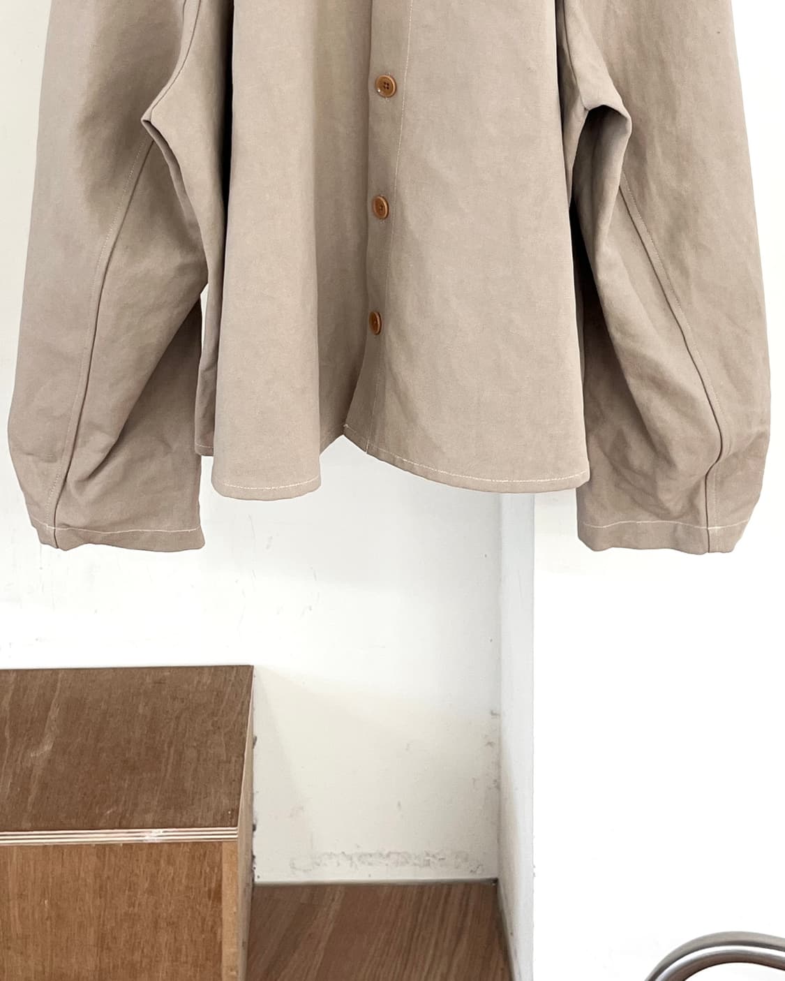 르메르 베이지 코튼 셔츠 자켓 상품이미지5