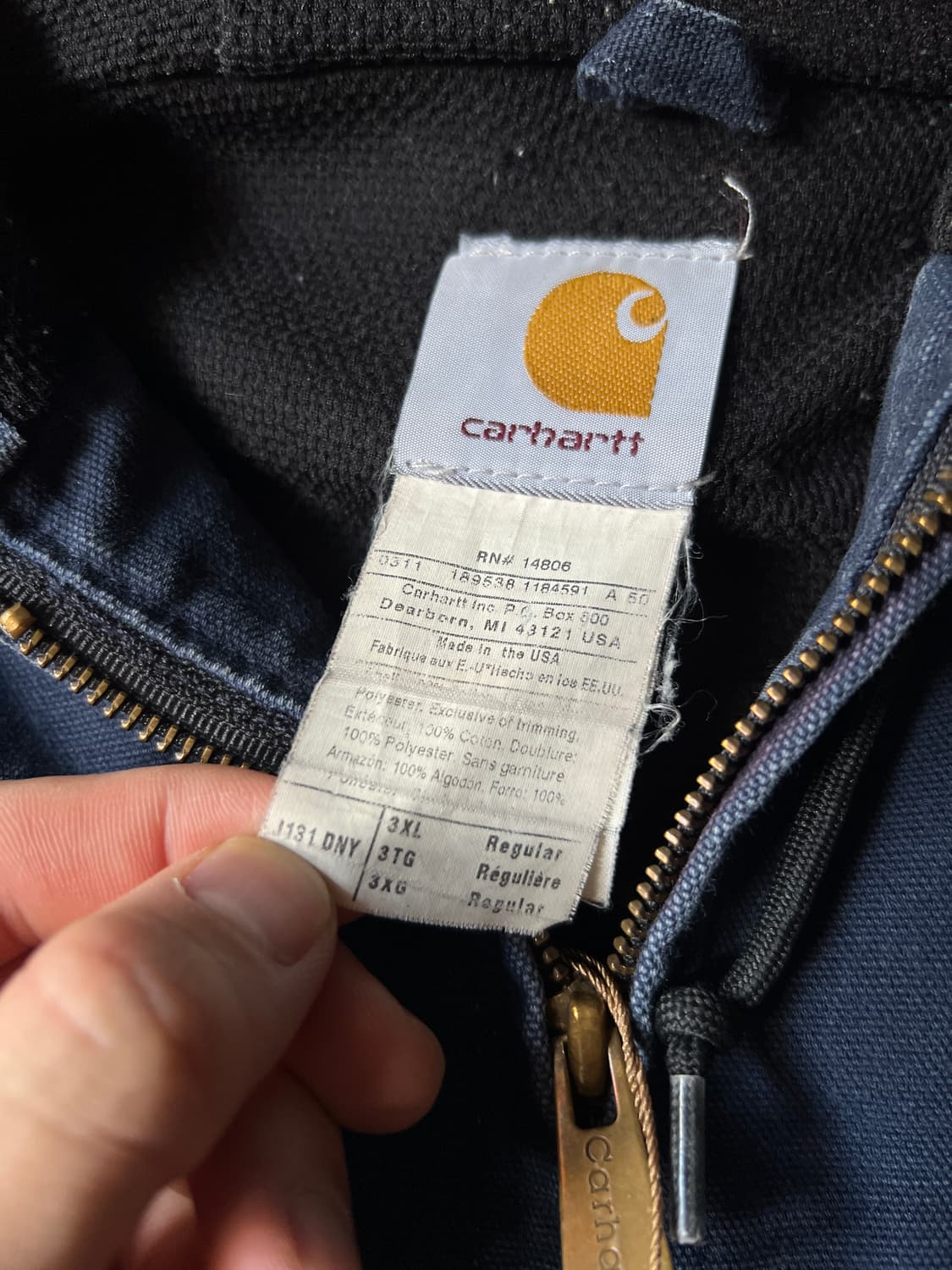 [3XL]칼하트 USA 다크네이비 액티브 워크자켓 상품이미지2