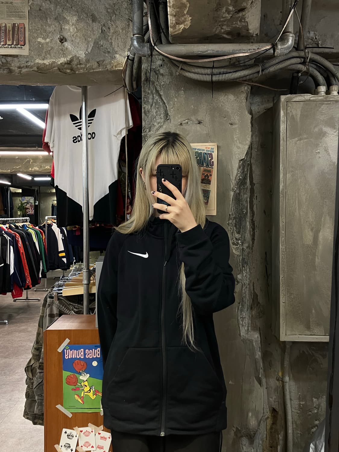 나이키 후드집업 블랙 XL  #csz1040 상품이미지2