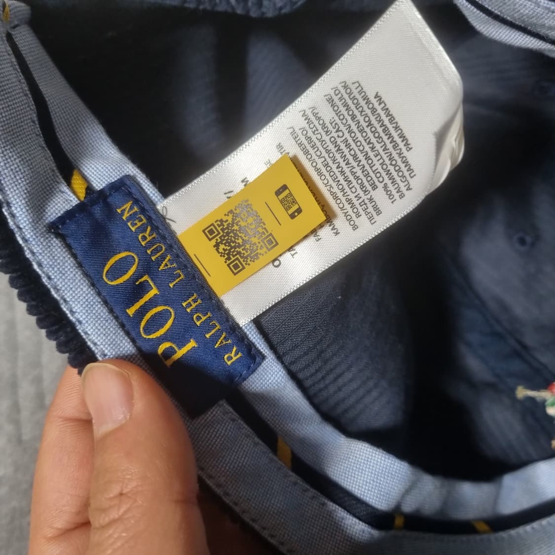 폴로 코듀로이 볼캡 네이비 상품이미지5