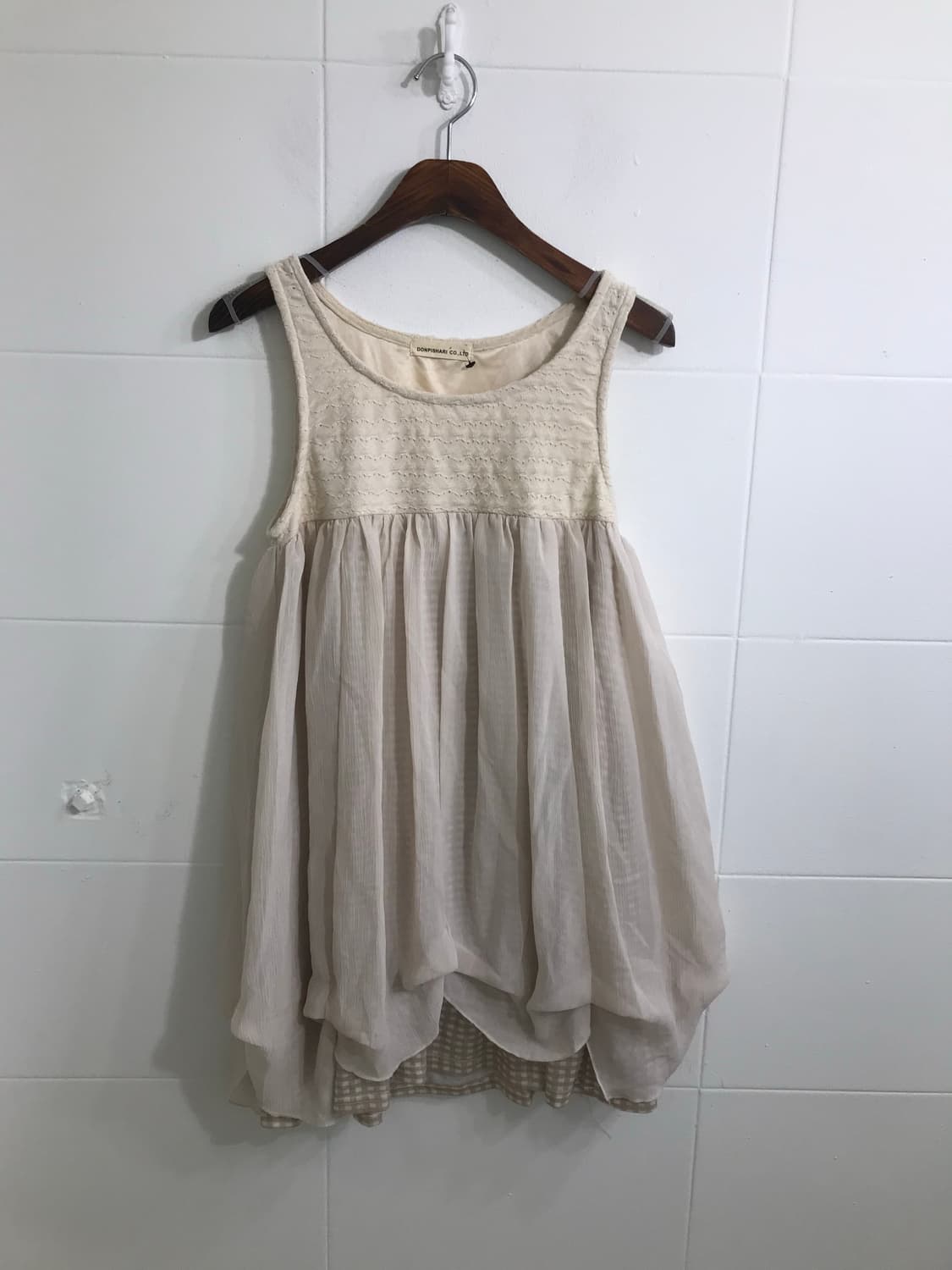 베이지 데일리 니혼진 갸루 퍼코트 코디세트 상품이미지8