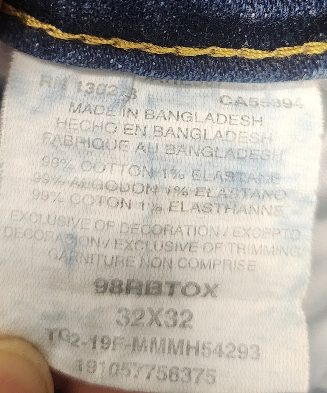 랭글러 중청 데님팬츠 32 상품이미지5