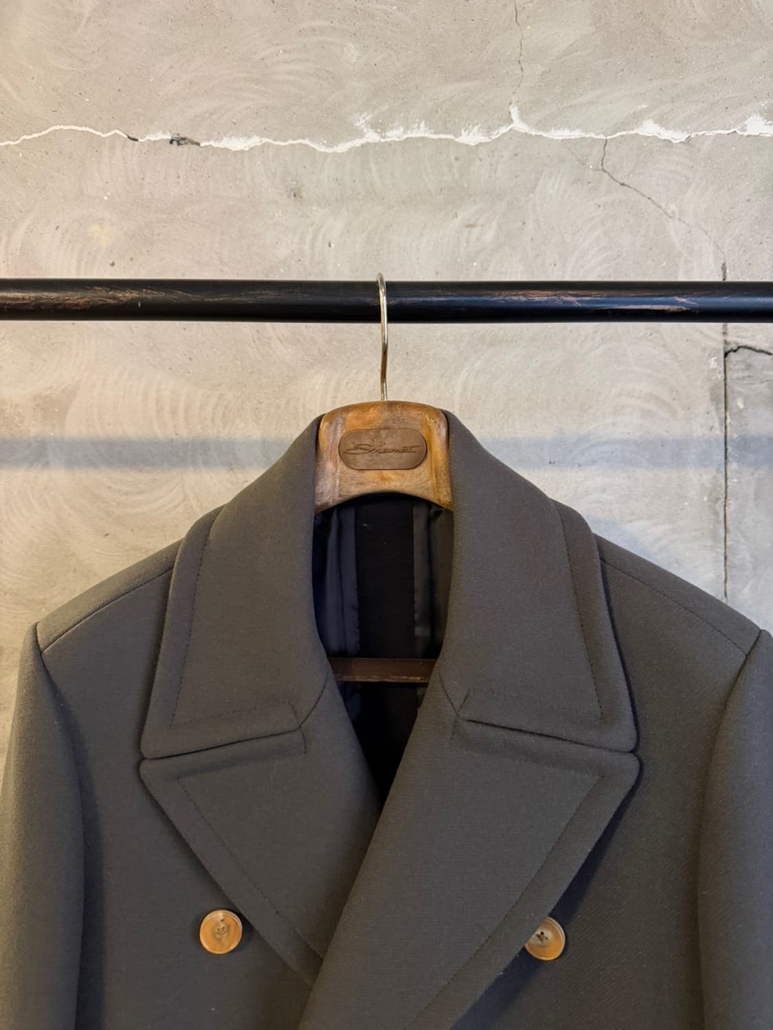 시스템 캐시미어 울 더블 브레스티드 코트 100 상품이미지3