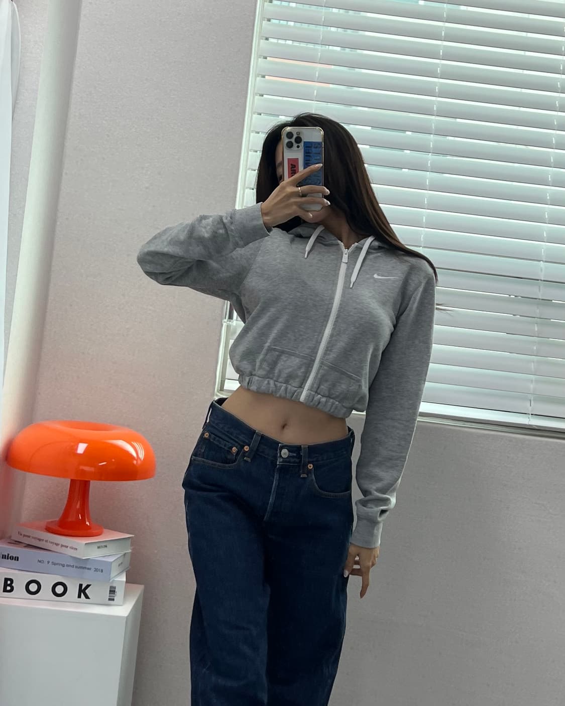 (WOMEN)나이키 크롭 후드-M1444 상품이미지1