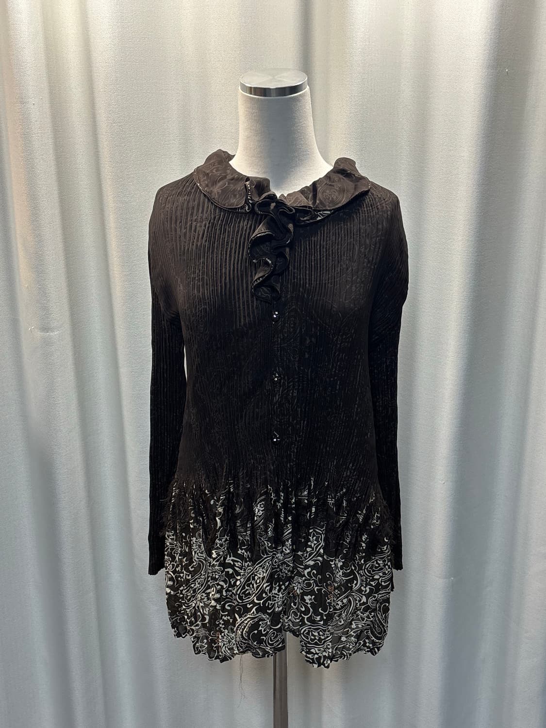 모리걸 브라운 블라우스 가디건 상품이미지2