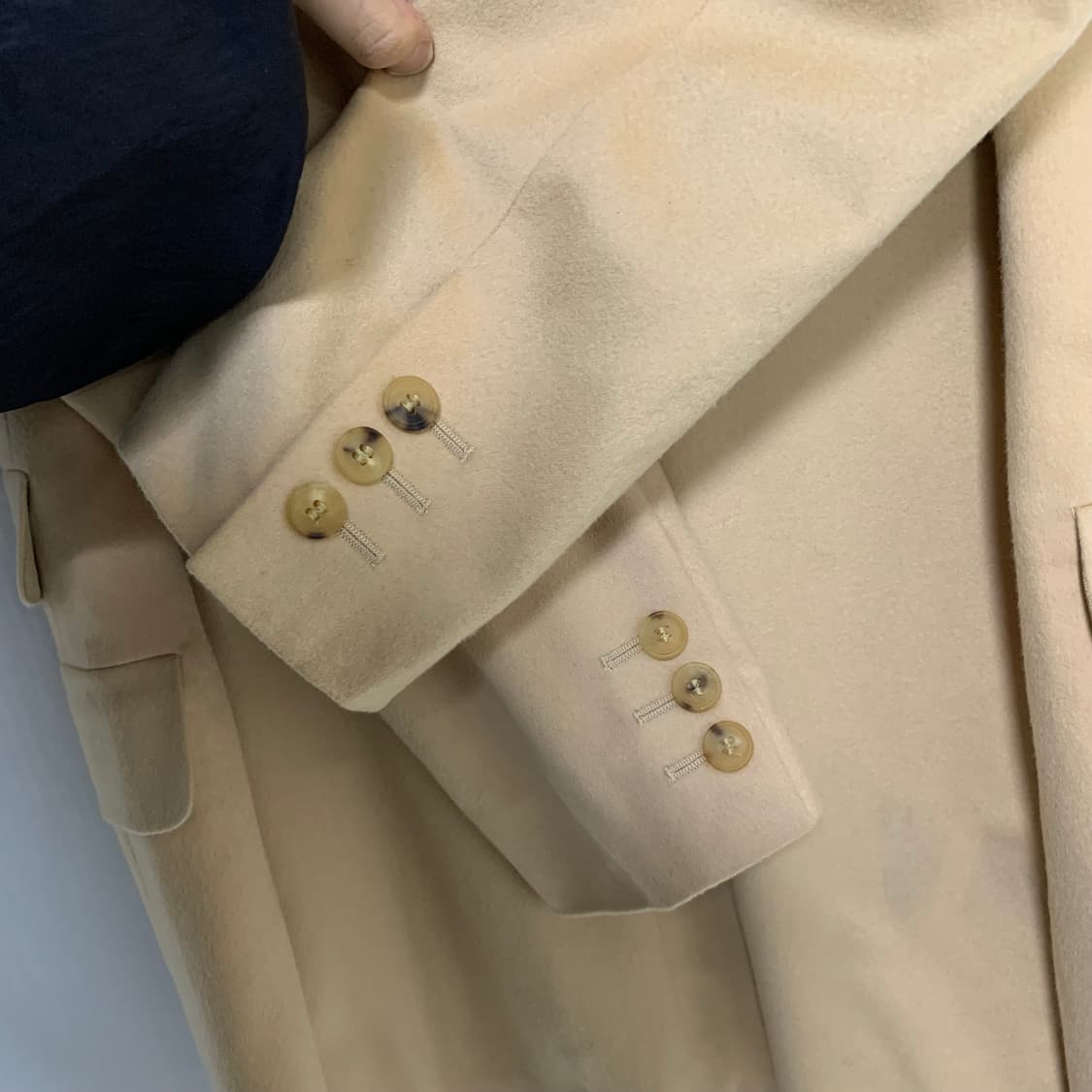 발리 로로피아나 빈티지 더블 버튼 자켓 숏코트 베이지 상품이미지5