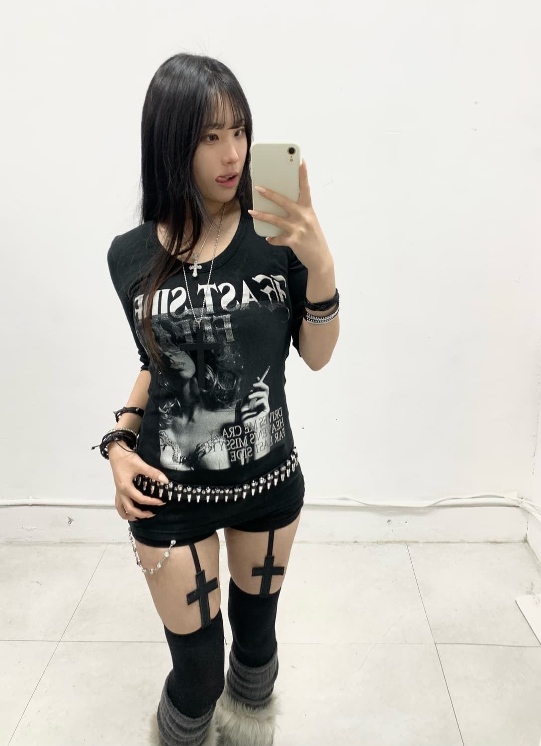 y2k 펑크 7부 롱슬리브 상품이미지3