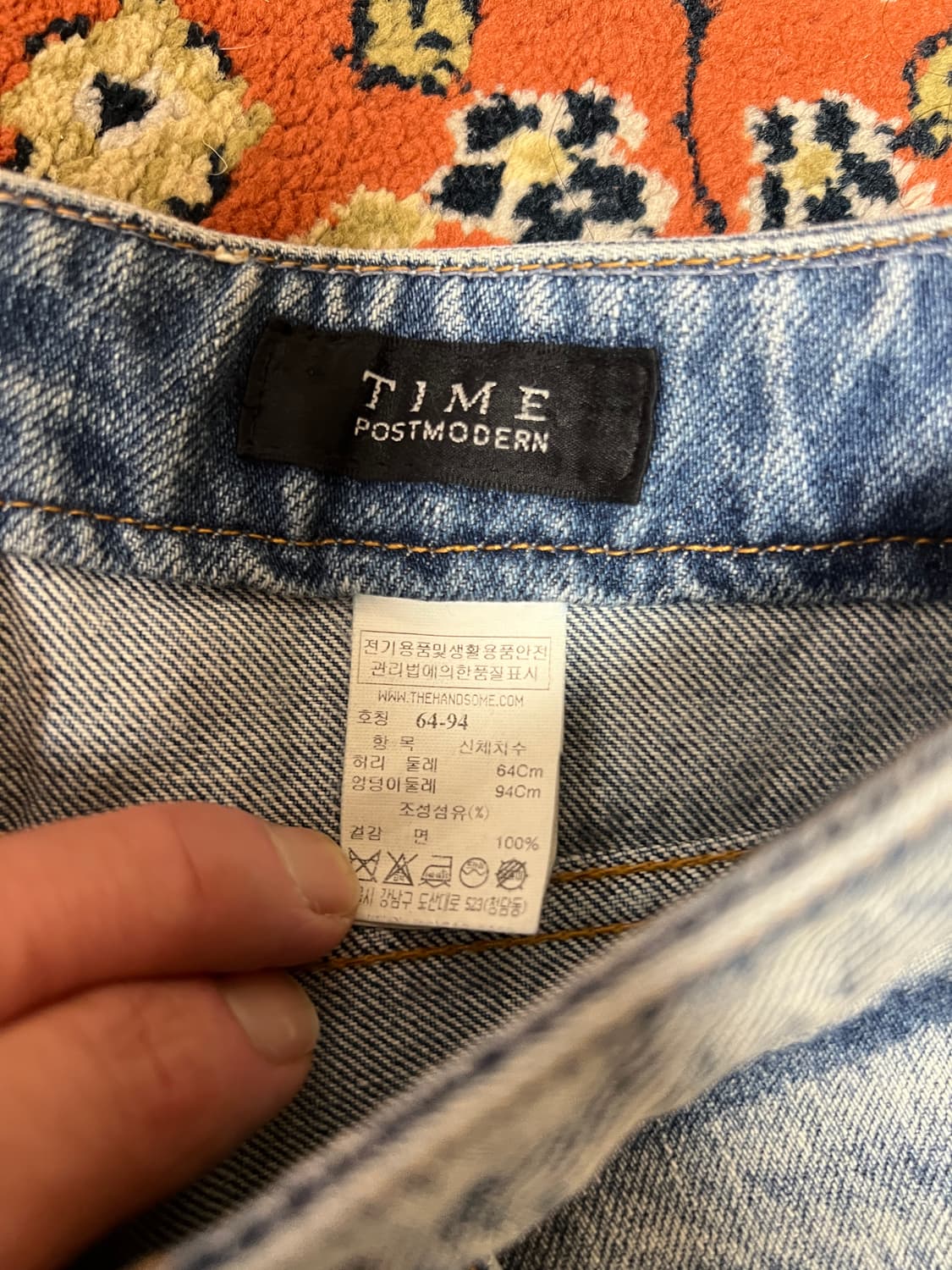 [26] 타임 포스트모던 플레어 부츠컷 데님 팬츠 연청 상품이미지5