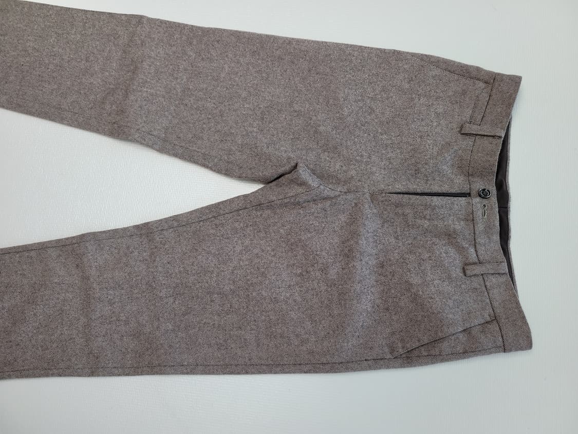 언더우드 UNDERWOOD 남자 헤링본 모직 바지 32 브라운 상품이미지3