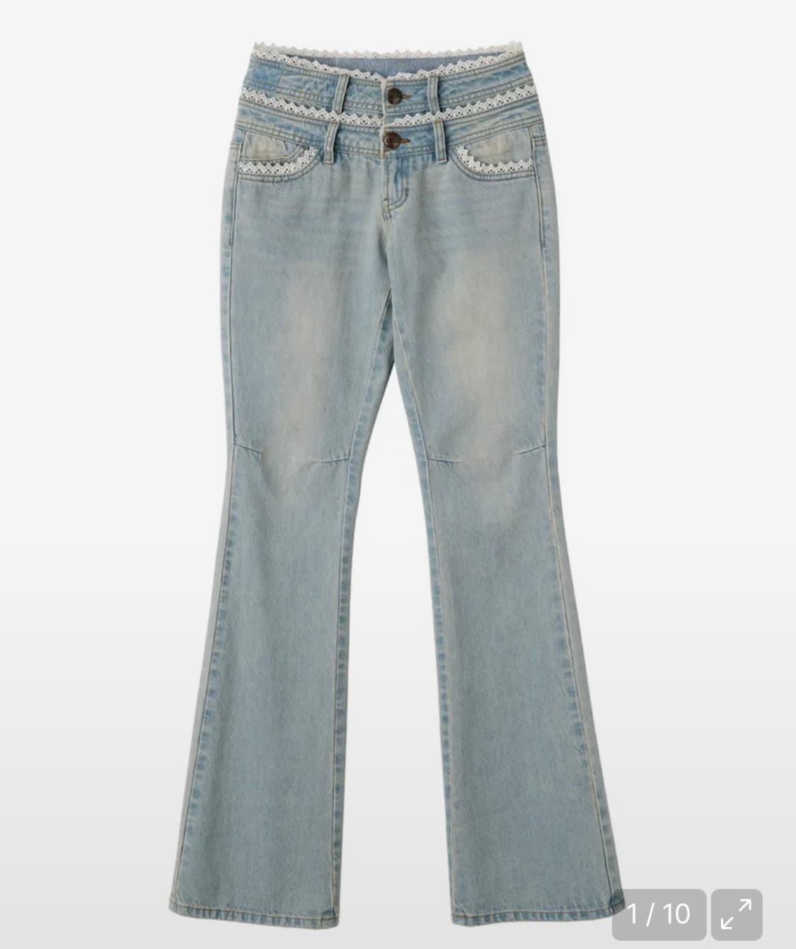 스컬프터 Double Waist Boots Cut Denim 상품이미지1