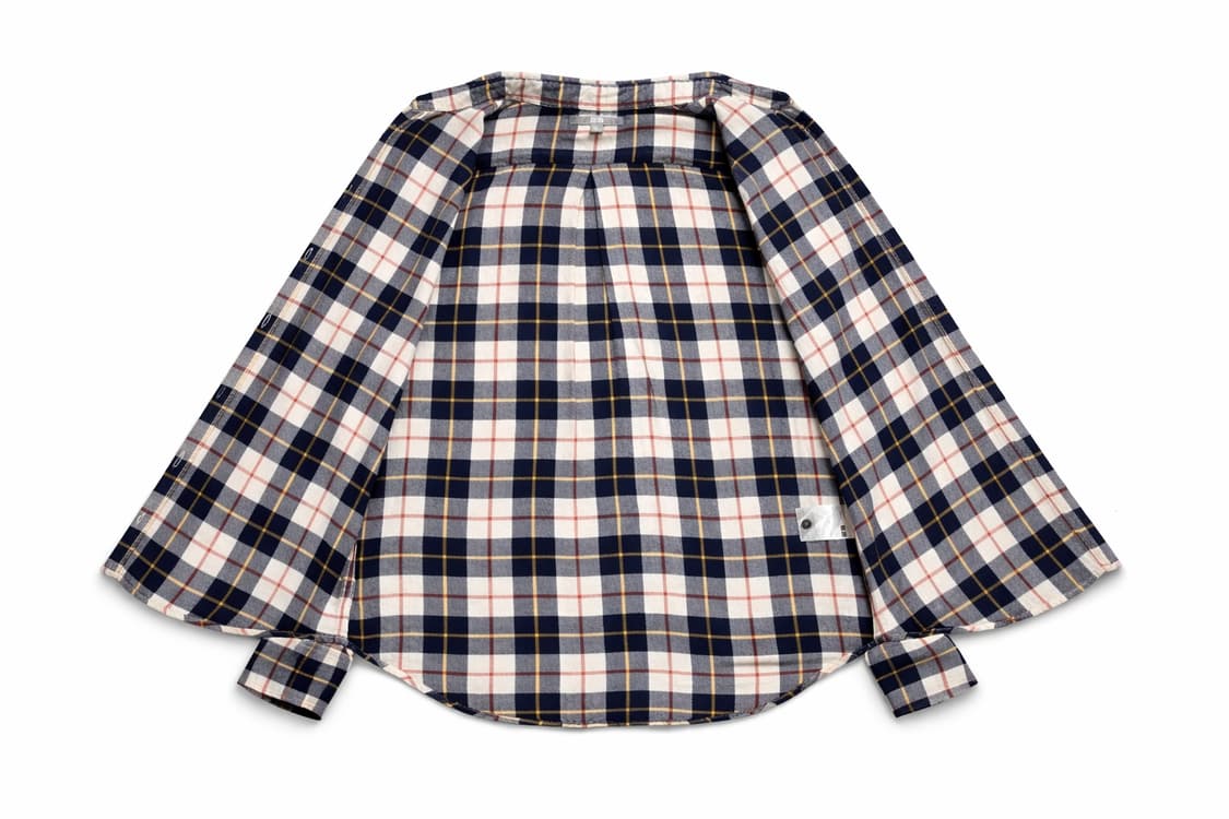 JPN 일본 빈티지 y2k 모리걸 유니클로 네이비 코튼 체크 셔츠 S 상품이미지3