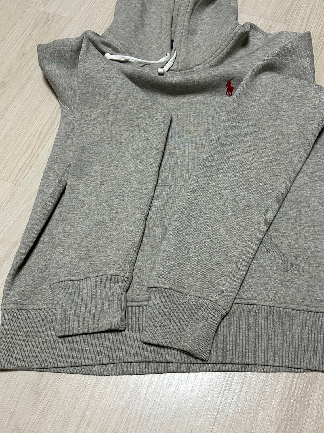 폴로 랄프로렌 신형 레드포니 플리스 후드티 그레이 상품이미지4